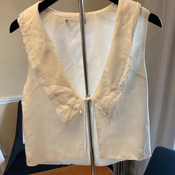 Princess Polly Haruka White High Waist Lace Shorts and Top - Picture 3 of 7